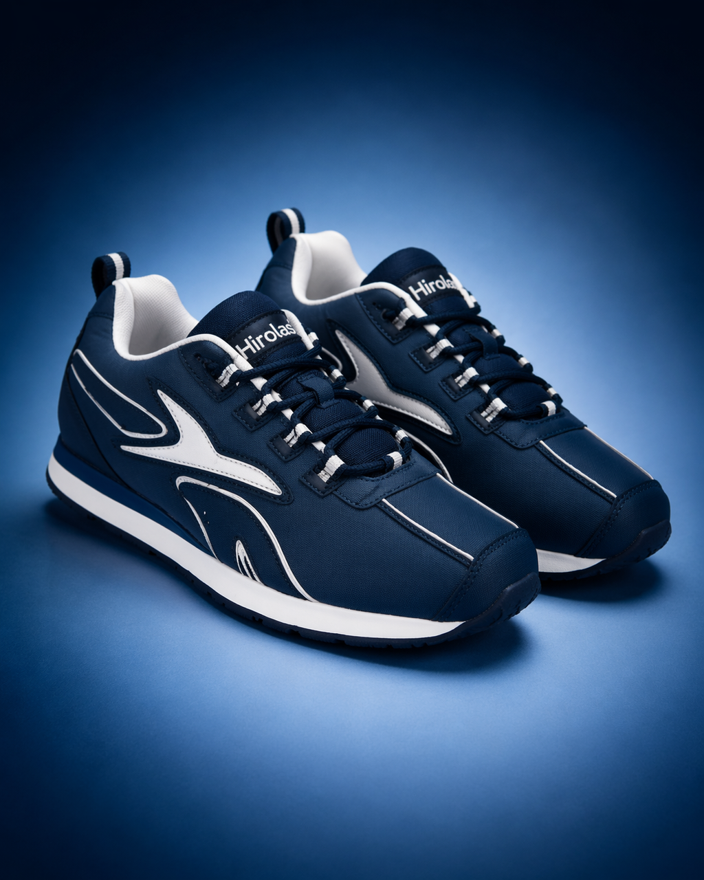 Multi Sport Shock Absorbing Walking  Running Fitness Athletic Training Gym Fashion Sneaker Shoes - Blue (HRL2089BLU)