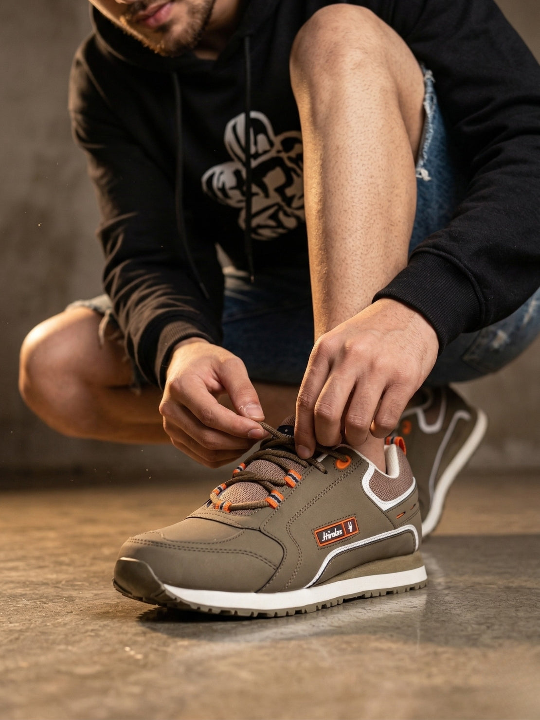 Multisport Sneaker Shoes- Chickoo (HRL1841C)