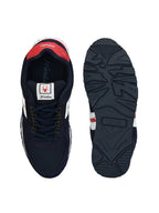 Men's Blue/Red Multisports Suede Leather Lace Up Sneaker Sport Shoes (HRL1967BLR)