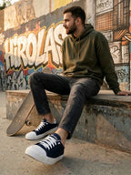 Vulcanised Skateboard Sneakers Shoes for Men - Blue (HRL2076BLU)