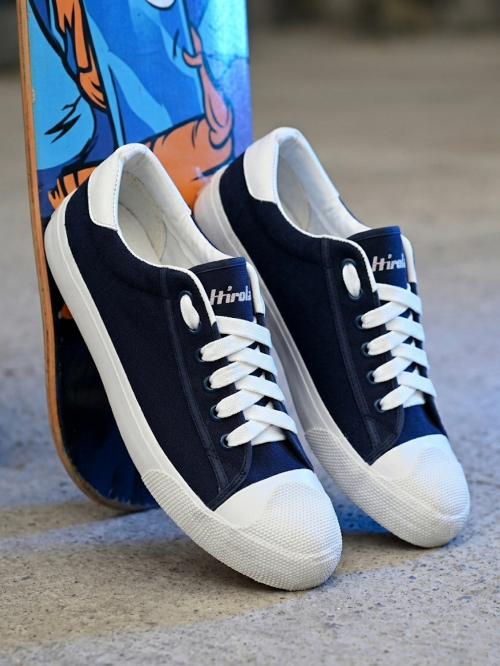 Vulcanised Skateboard Sneakers Shoes for Men - Blue (HRL2076BLU)