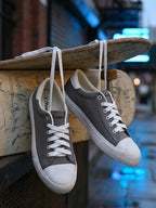Vulcanised Skateboard Sneakers Shoes for Men - Grey (HRL2076GRY)