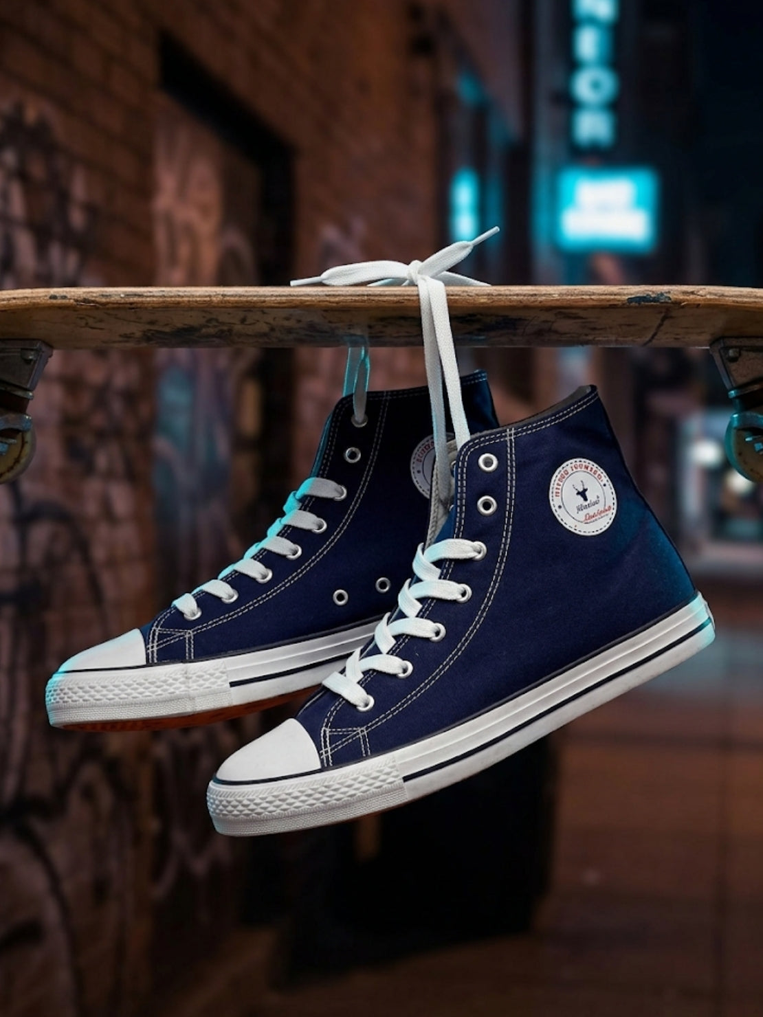 Vulcanised Skateboard Sneakers Shoes for Men - Blue (HRL2077BLU)