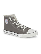 Vulcanised Skateboard Sneakers Shoes for Men - Grey (HRL2077GRY)