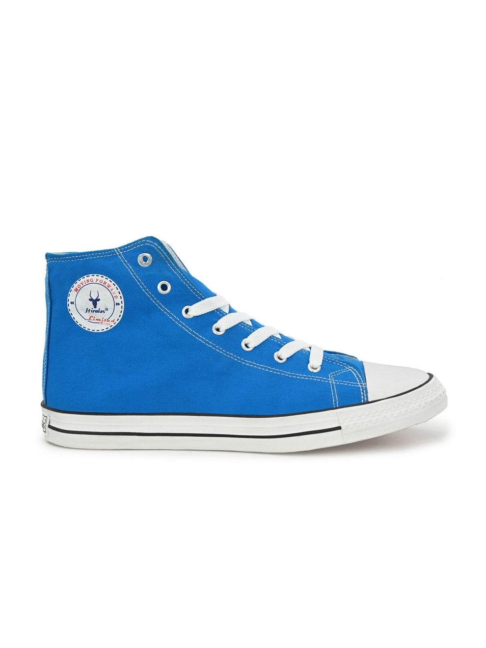 Men's Sky Blue Canvas Vulcansied Skateboard Lace Up Ankle Length Sneaker Shoes (HRL2077SBU)