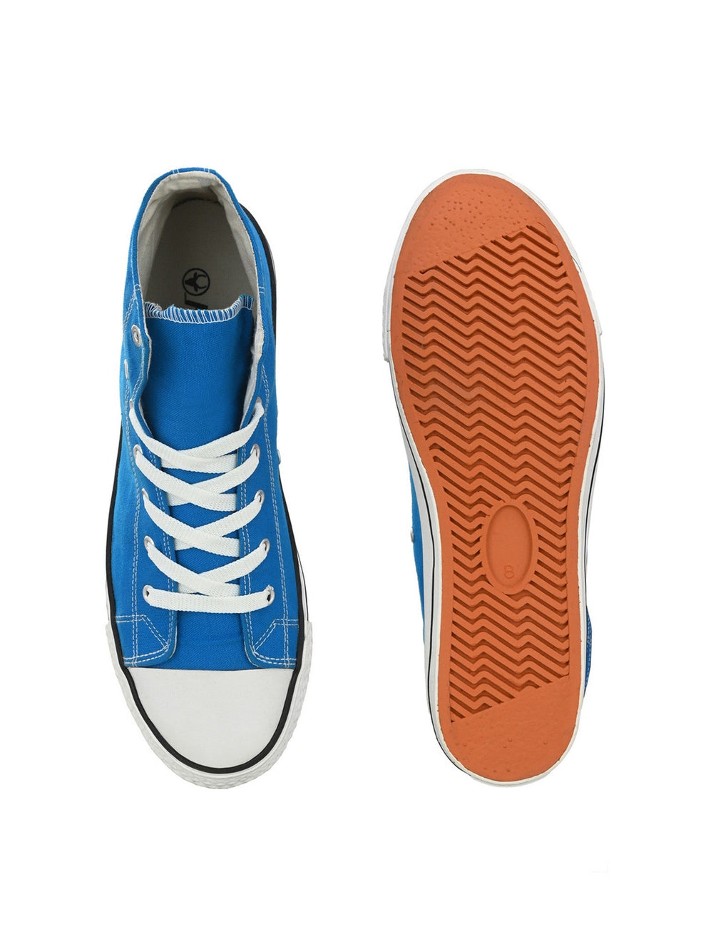 Men's Sky Blue Canvas Vulcansied Skateboard Lace Up Ankle Length Sneaker Shoes (HRL2077SBU)