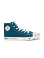 Men's Sea Green Canvas Vulcansied Skateboard Lace Up Ankle Length Sneaker Shoes (HRL2077SGN)