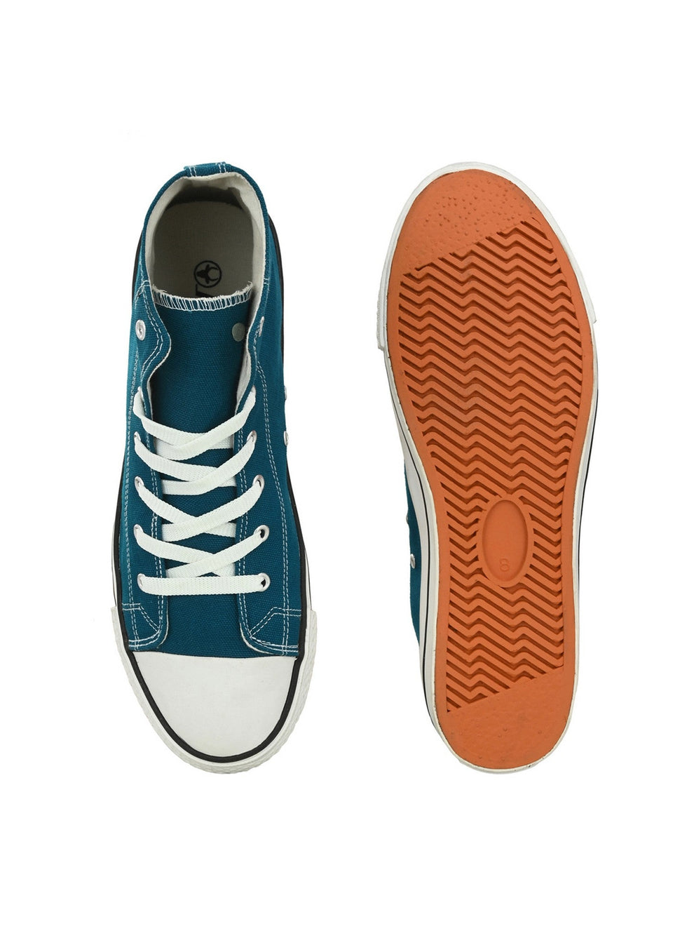 Men's Sea Green Canvas Vulcansied Skateboard Lace Up Ankle Length Sneaker Shoes (HRL2077SGN)