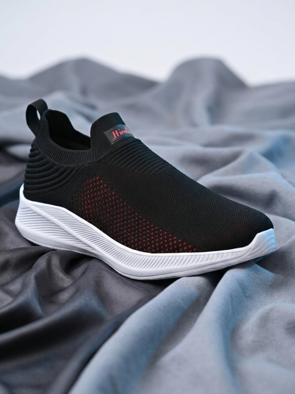 GlideFit Sports Running Shoes.- Blue/Red (HRL2080BLR)