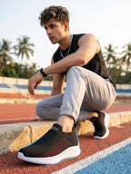 GlideFit Sports Running Shoes.- Blue/Red (HRL2080BLR)