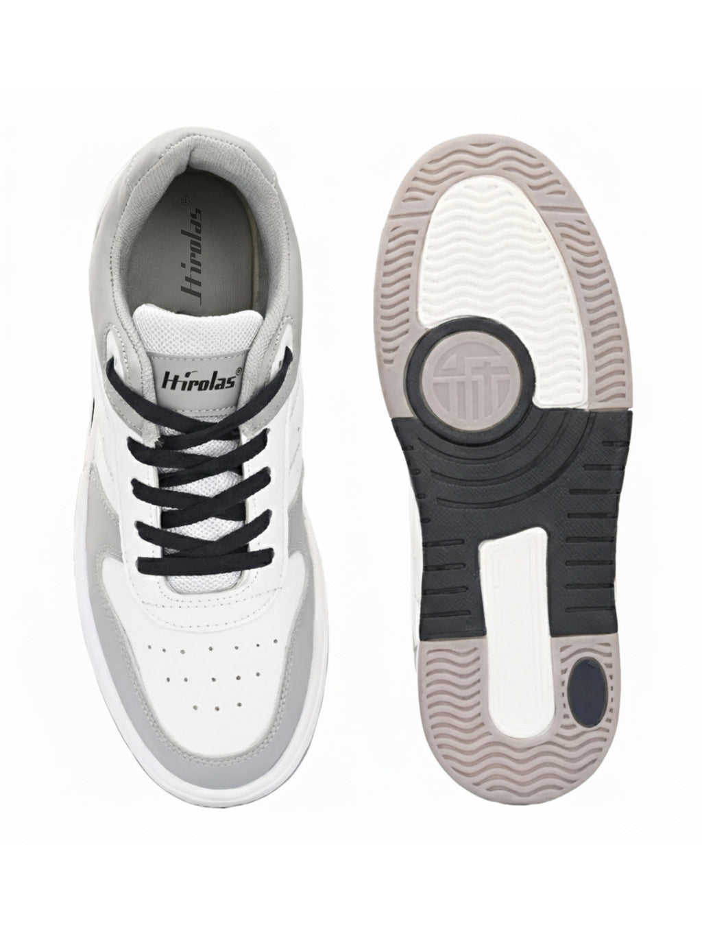Men Comfort Sneakers - White/Grey (HRL2084GRY)