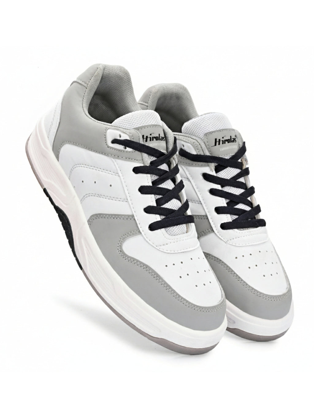 Men Comfort Sneakers - White/Grey (HRL2084GRY)