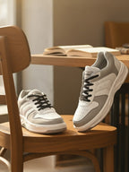 Men Comfort Sneakers - White/Grey (HRL2084GRY)