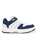 Men Comfort Sneakers - White/ Blue (HRL2084WHB)