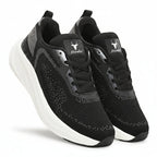 FlexKnit Men Running Black Sports Shoes