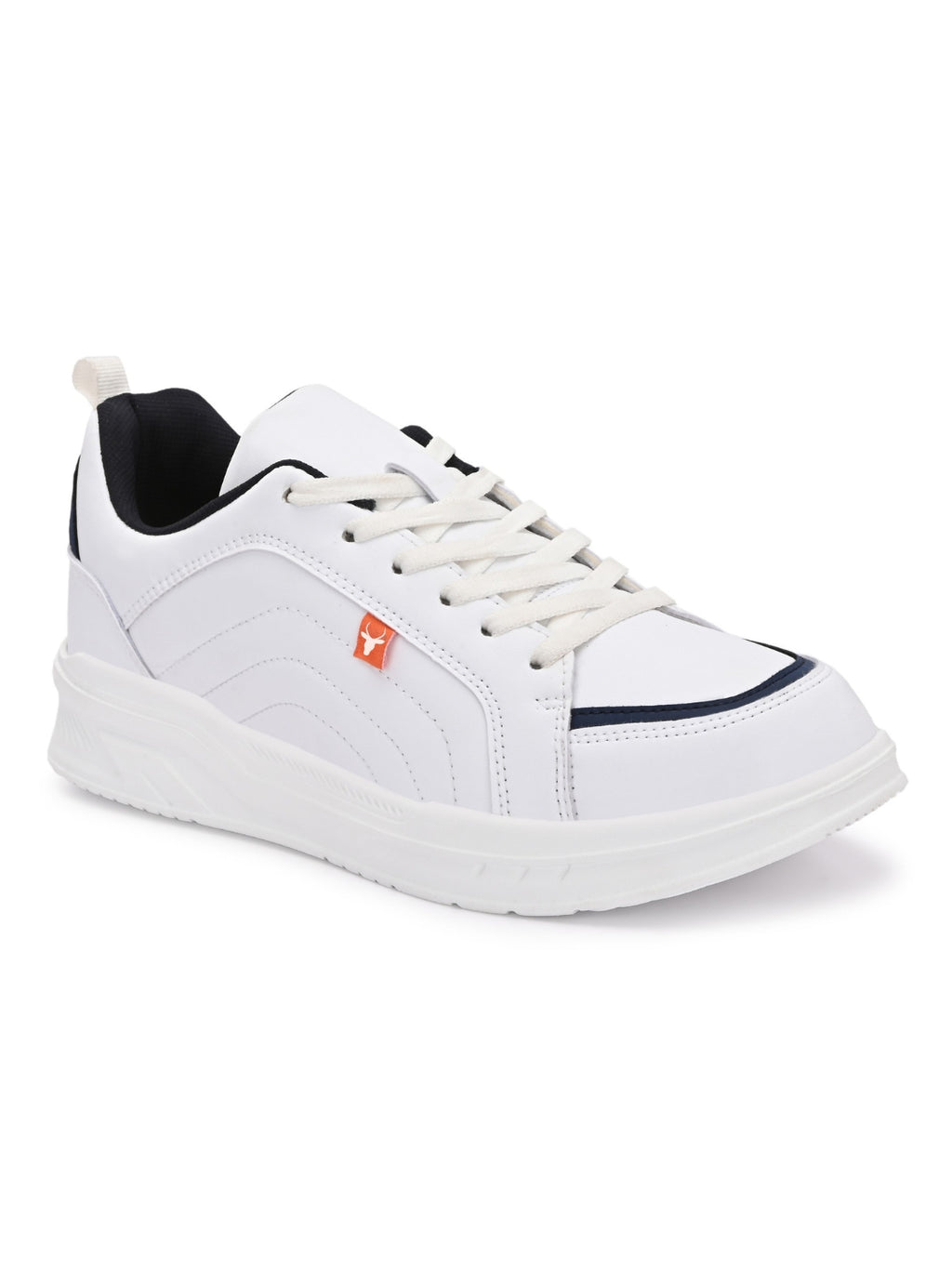 Men’s White Sneakers Stylish, Lightweight & Comfortable Everyday Shoes (HRL2086WHT)