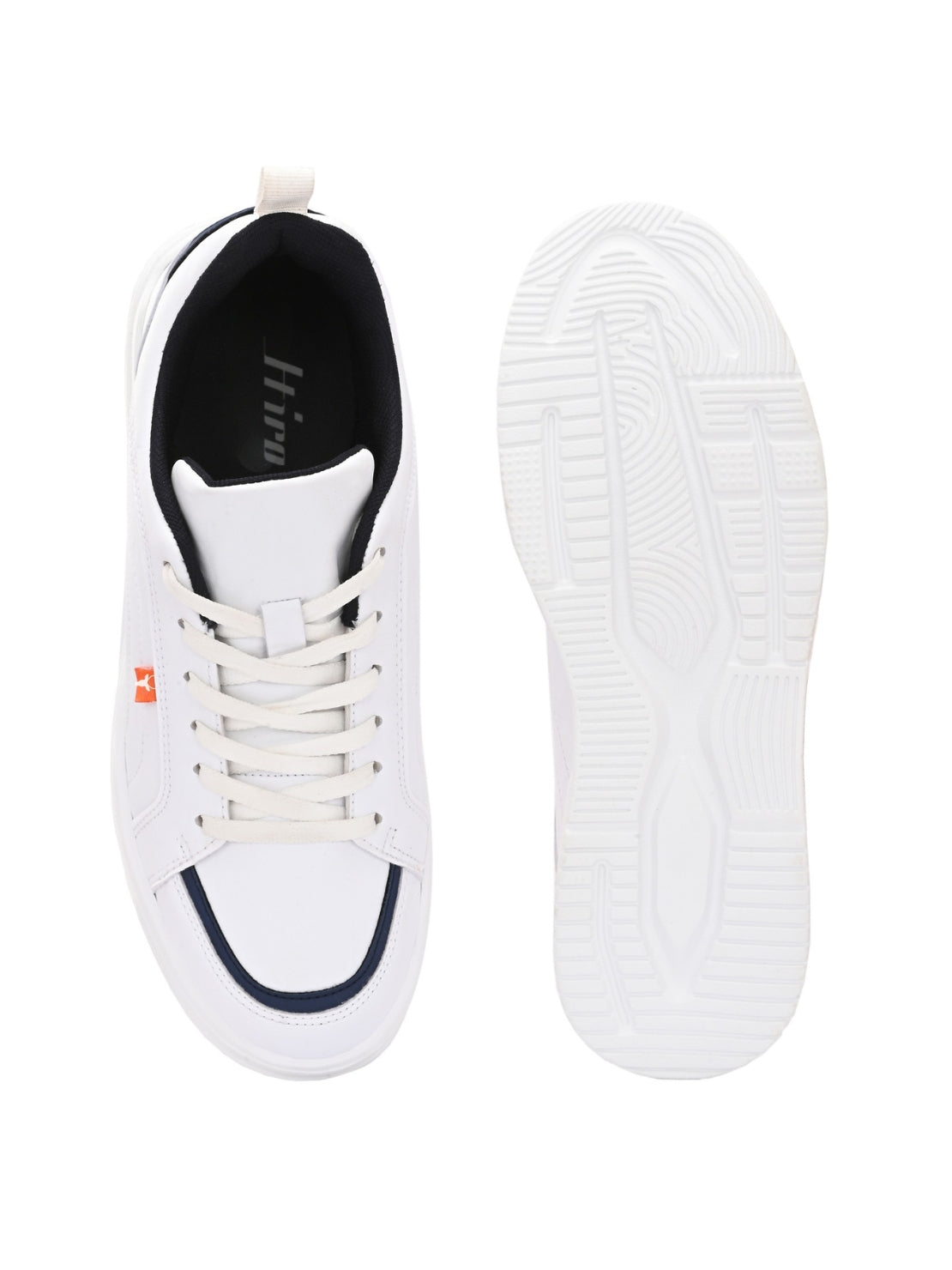 Men’s White Sneakers Stylish, Lightweight & Comfortable Everyday Shoes (HRL2086WHT)