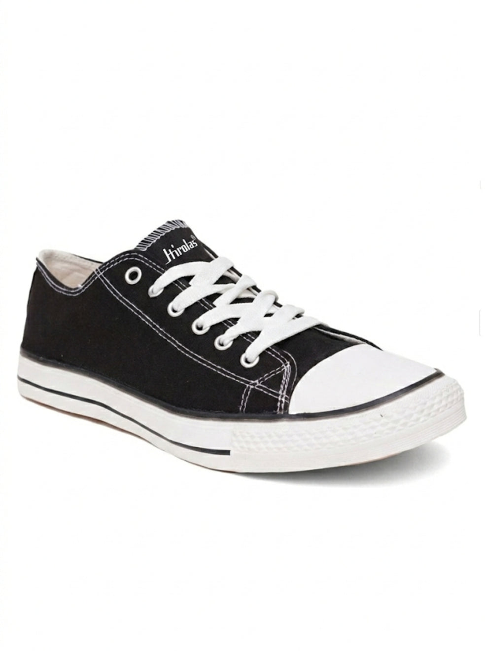 Men's vulcanised Skateboard Sneaker Shoes - Black(HRL2088BLK)