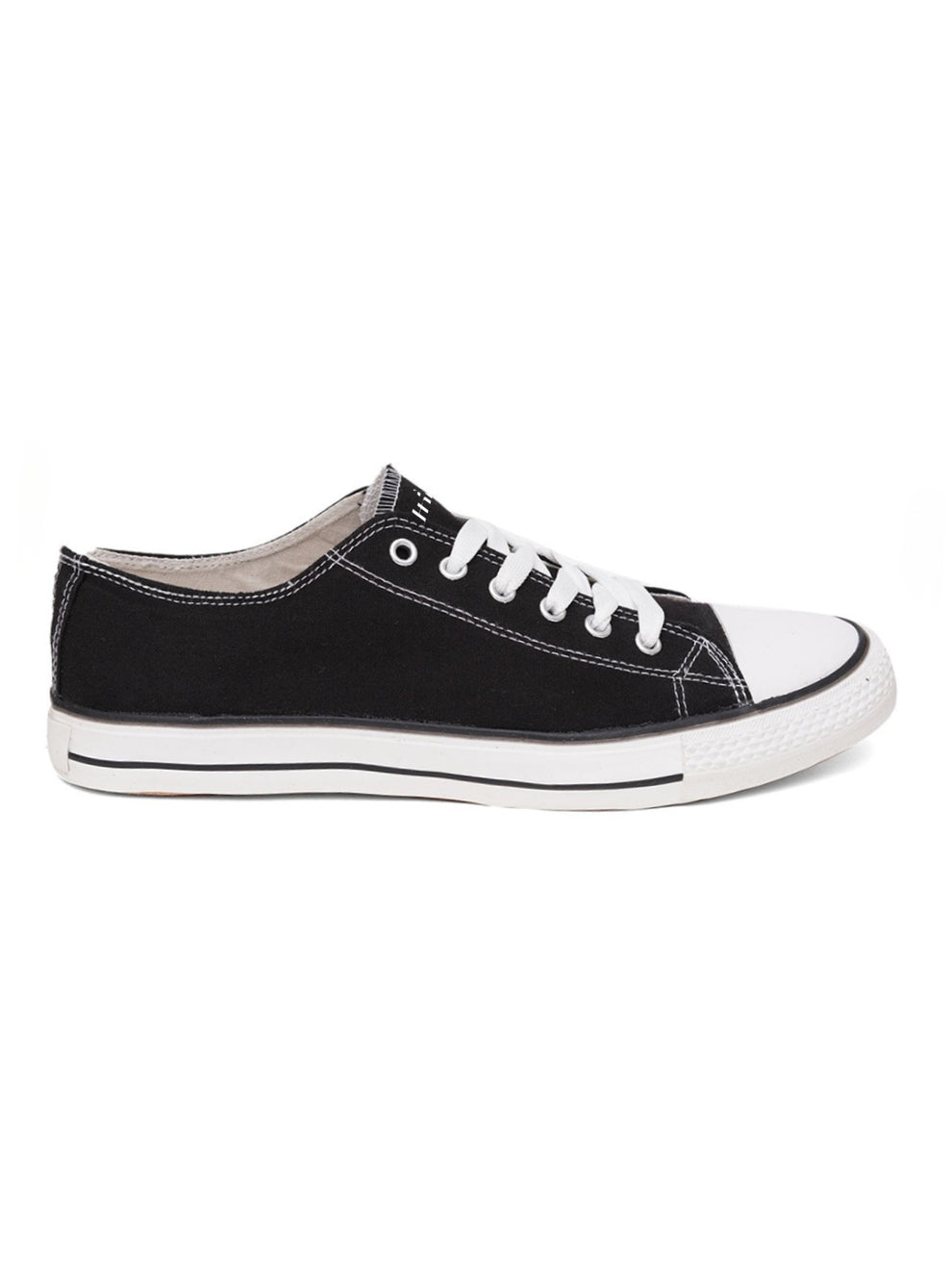 Men's vulcanised Skateboard Sneaker Shoes - Black(HRL2088BLK)