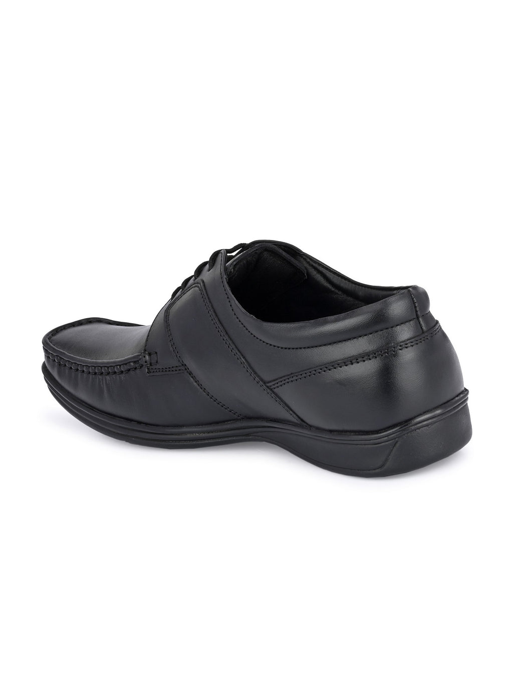 TokyoSole Phantom Glide Black Derby Shoes for Men (HRLFR001BLK)