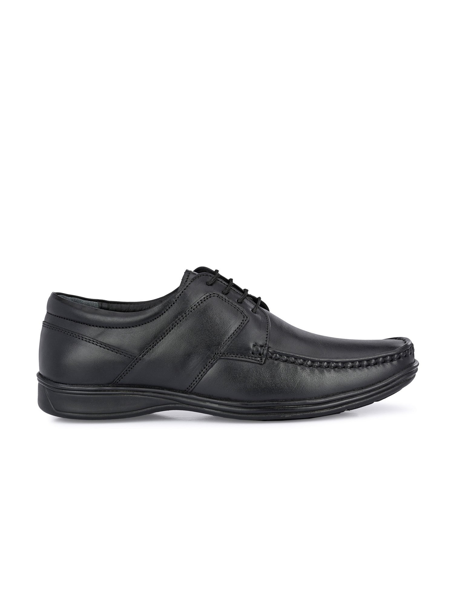 TokyoSole Phantom Glide Black Derby Shoes for Men (HRLFR001BLK)