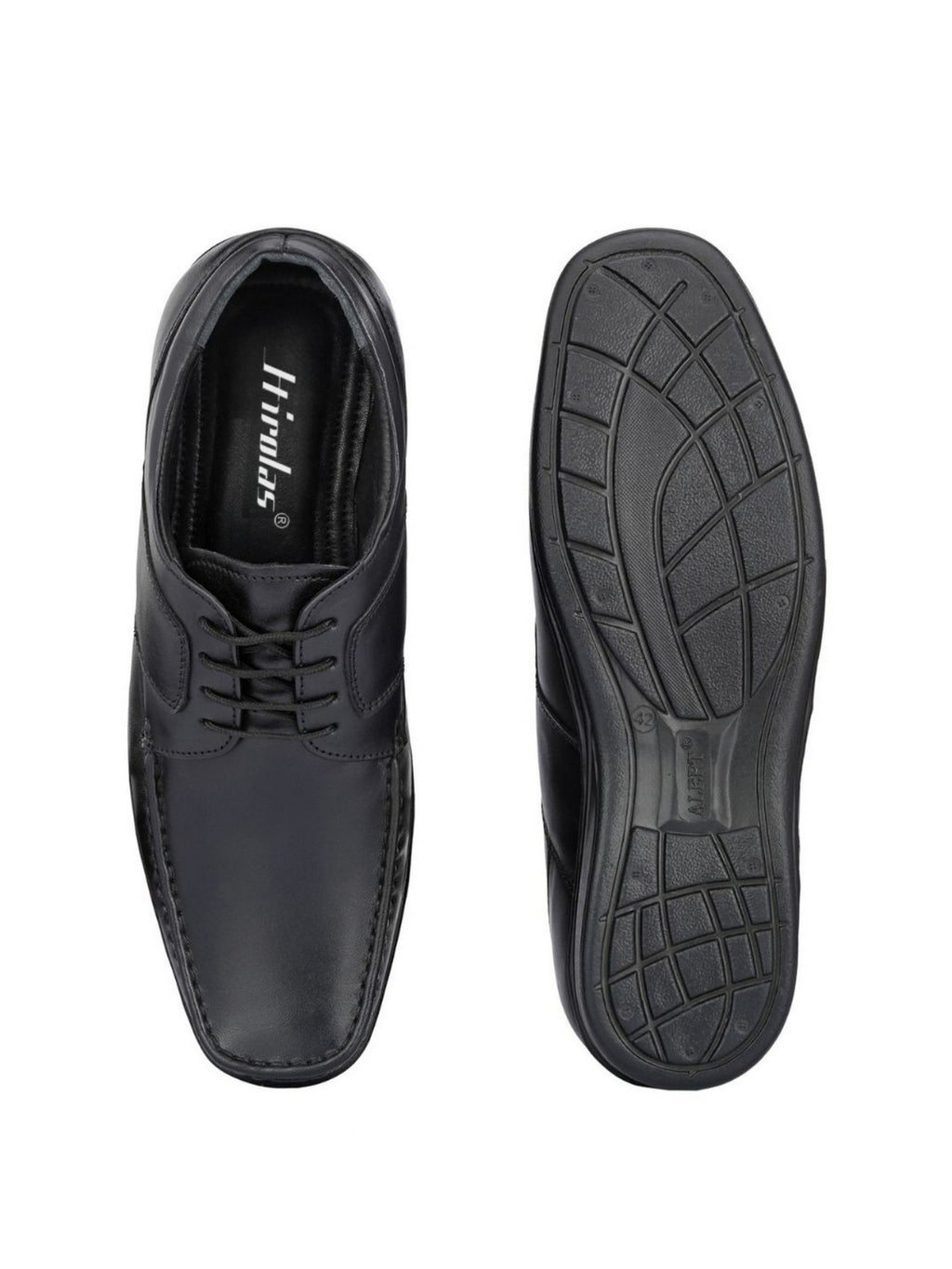 TokyoSole Phantom Glide Black Derby Shoes for Men (HRLFR001BLK)