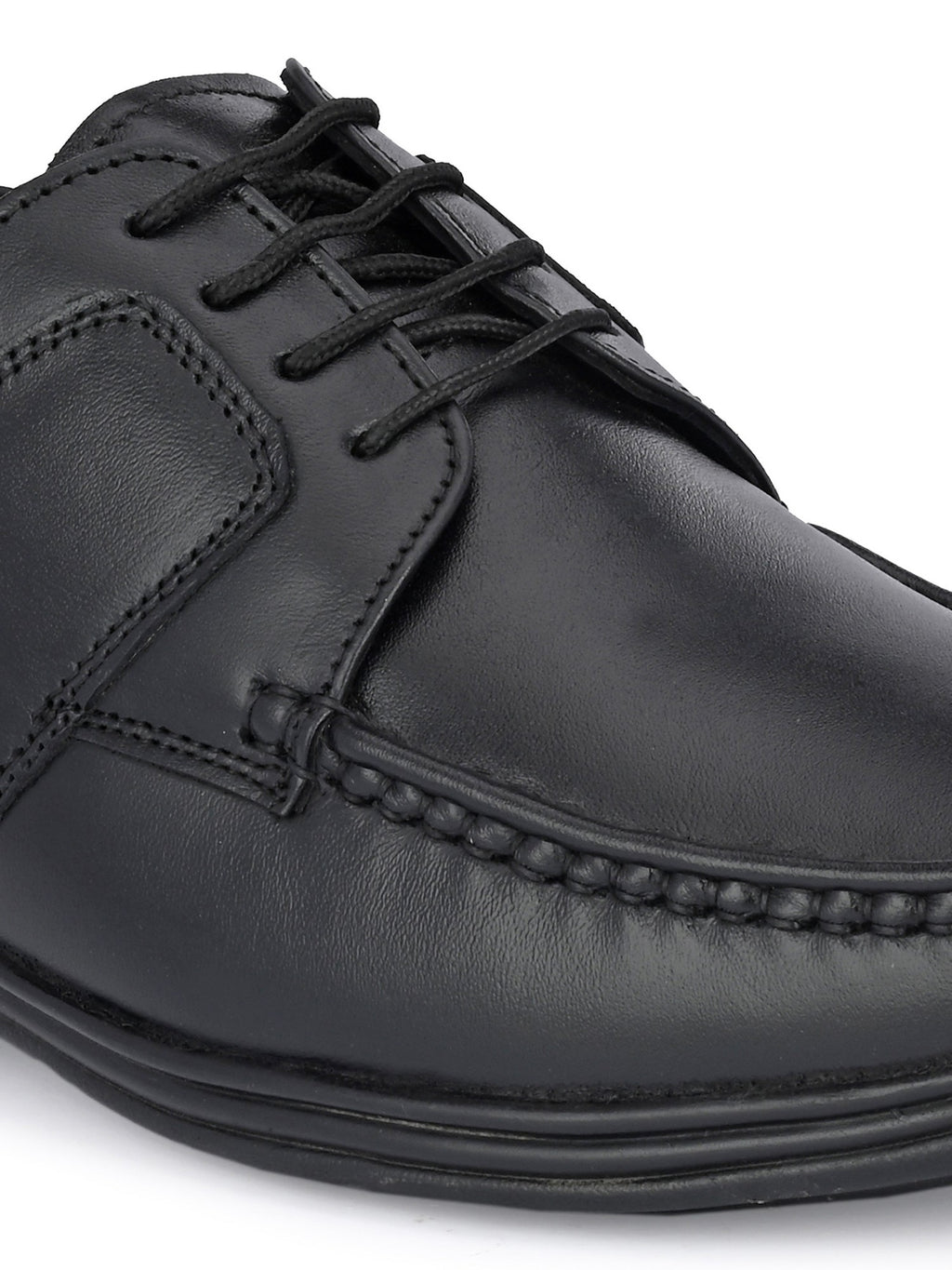 TokyoSole Phantom Glide Black Derby Shoes for Men (HRLFR001BLK)
