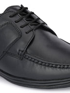 TokyoSole Phantom Glide Black Derby Shoes for Men (HRLFR001BLK)