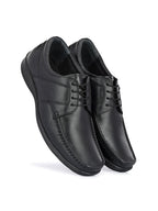 TokyoSole Phantom Glide Black Derby Shoes for Men (HRLFR001BLK)
