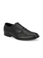TokyoSole Regal Wingtip Oxford Shoes for Men (HRLFR002BLK)