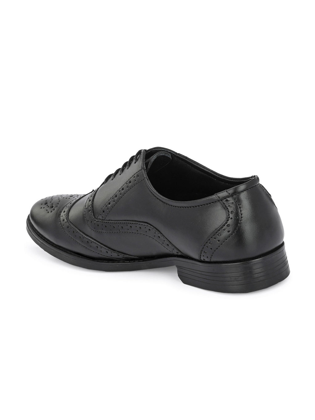 TokyoSole Regal Wingtip Oxford Shoes for Men (HRLFR002BLK)