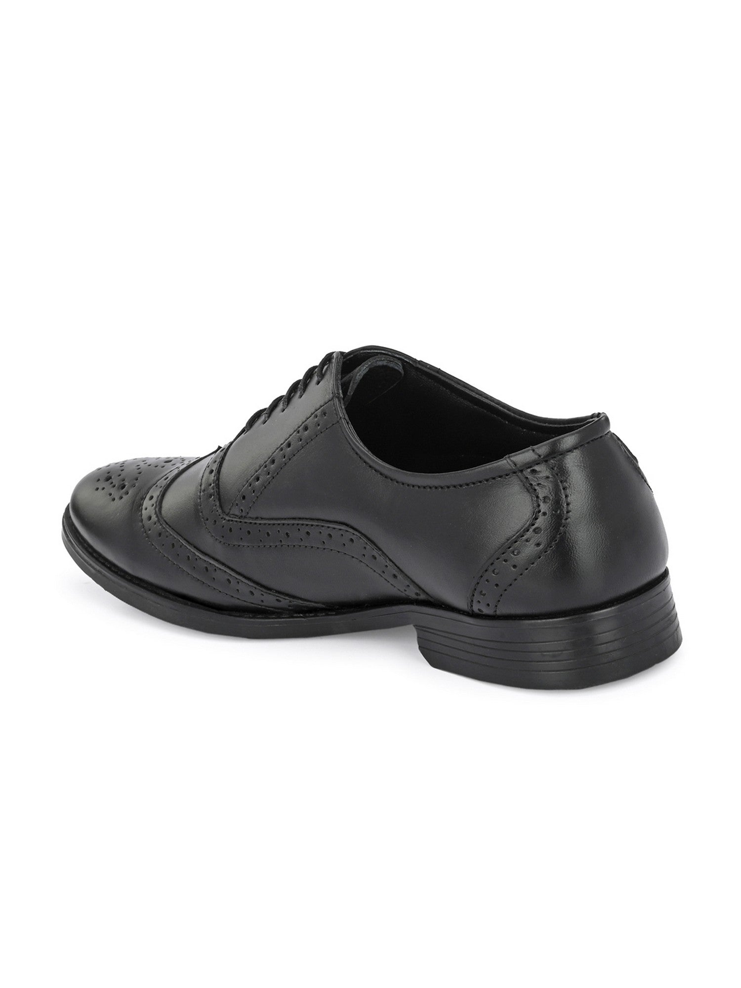 TokyoSole Regal Wingtip Oxford Shoes for Men (HRLFR002BLK)