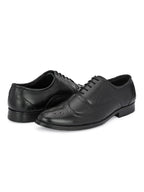 TokyoSole Regal Wingtip Oxford Shoes for Men (HRLFR002BLK)
