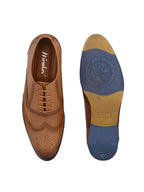 TokyoSole Camel Crest Wingtip Oxford Shoes for Men (HRLFR002TAN)