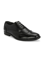 TokyoSole Midnight Brogue Oxford Shoes for Men (HRLFR003BLK)