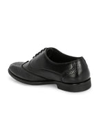 TokyoSole Midnight Brogue Oxford Shoes for Men (HRLFR003BLK)