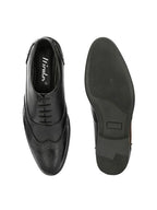 TokyoSole Midnight Brogue Oxford Shoes for Men (HRLFR003BLK)