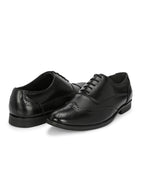 TokyoSole Midnight Brogue Oxford Shoes for Men (HRLFR003BLK)