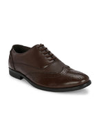 TokyoSole Woodland Wingtip Brogue Shoes for Men(HRLFR003BRN)