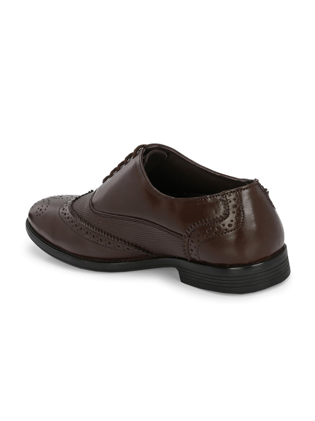 TokyoSole Woodland Wingtip Brogue Shoes for Men(HRLFR003BRN)