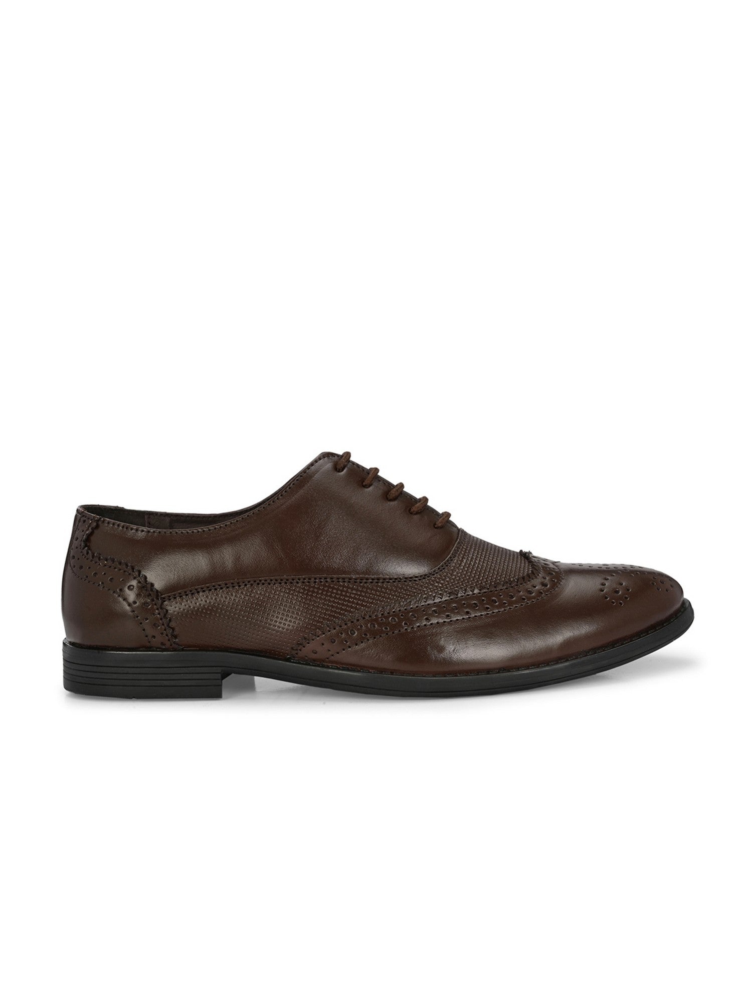 TokyoSole Woodland Wingtip Brogue Shoes for Men(HRLFR003BRN)