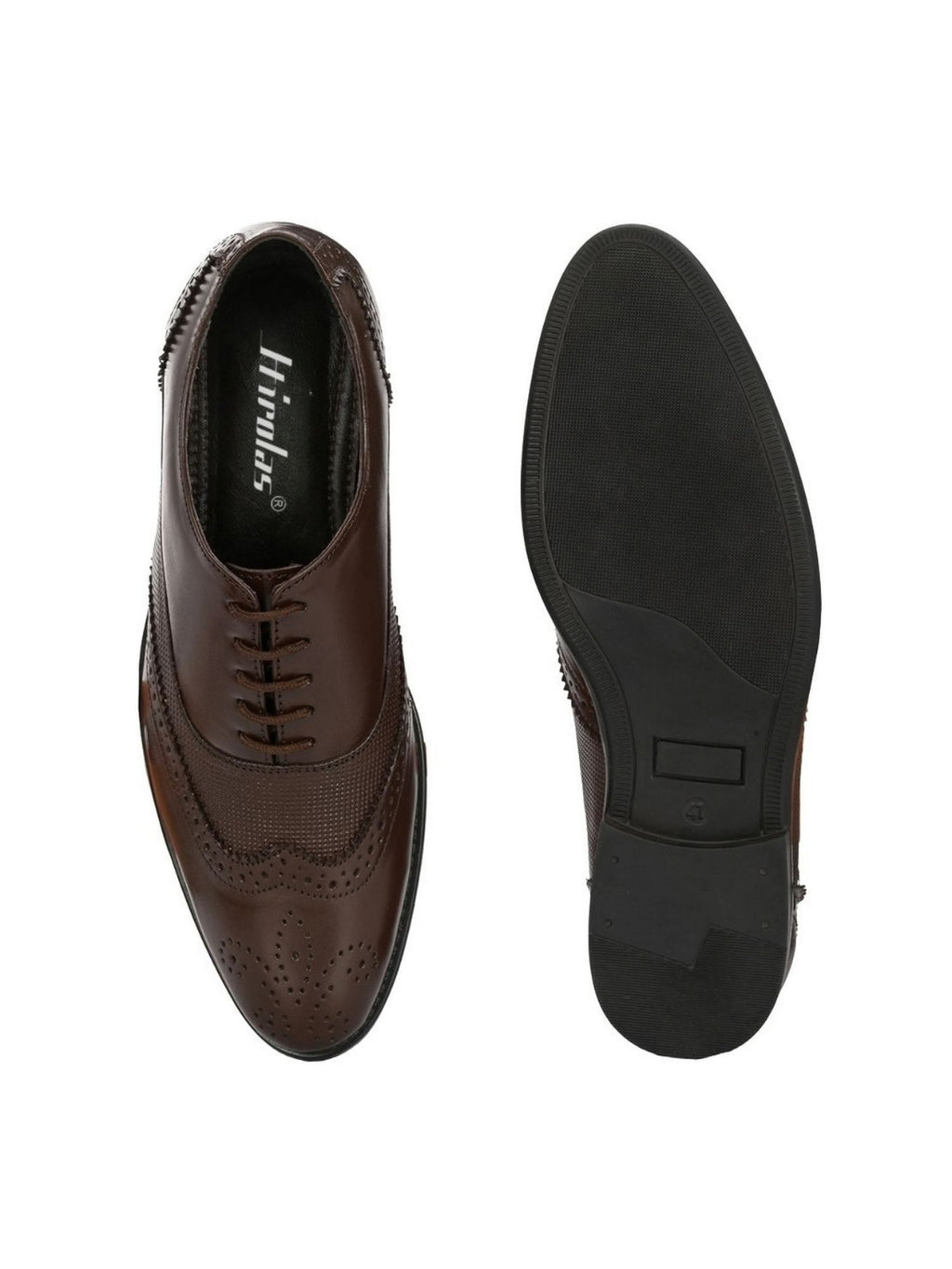 TokyoSole Woodland Wingtip Brogue Shoes for Men(HRLFR003BRN)