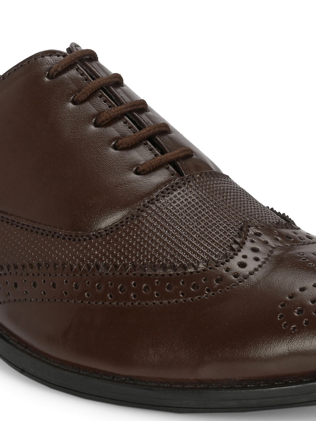 TokyoSole Woodland Wingtip Brogue Shoes for Men(HRLFR003BRN)