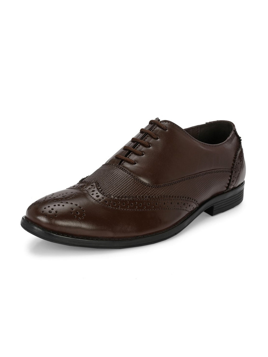 TokyoSole Woodland Wingtip Brogue Shoes for Men(HRLFR003BRN)
