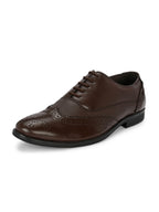 TokyoSole Woodland Wingtip Brogue Shoes for Men(HRLFR003BRN)
