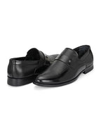 TokyoSole Noir Textured Monk Strap Loafers for Men (HRLFR004BLK)