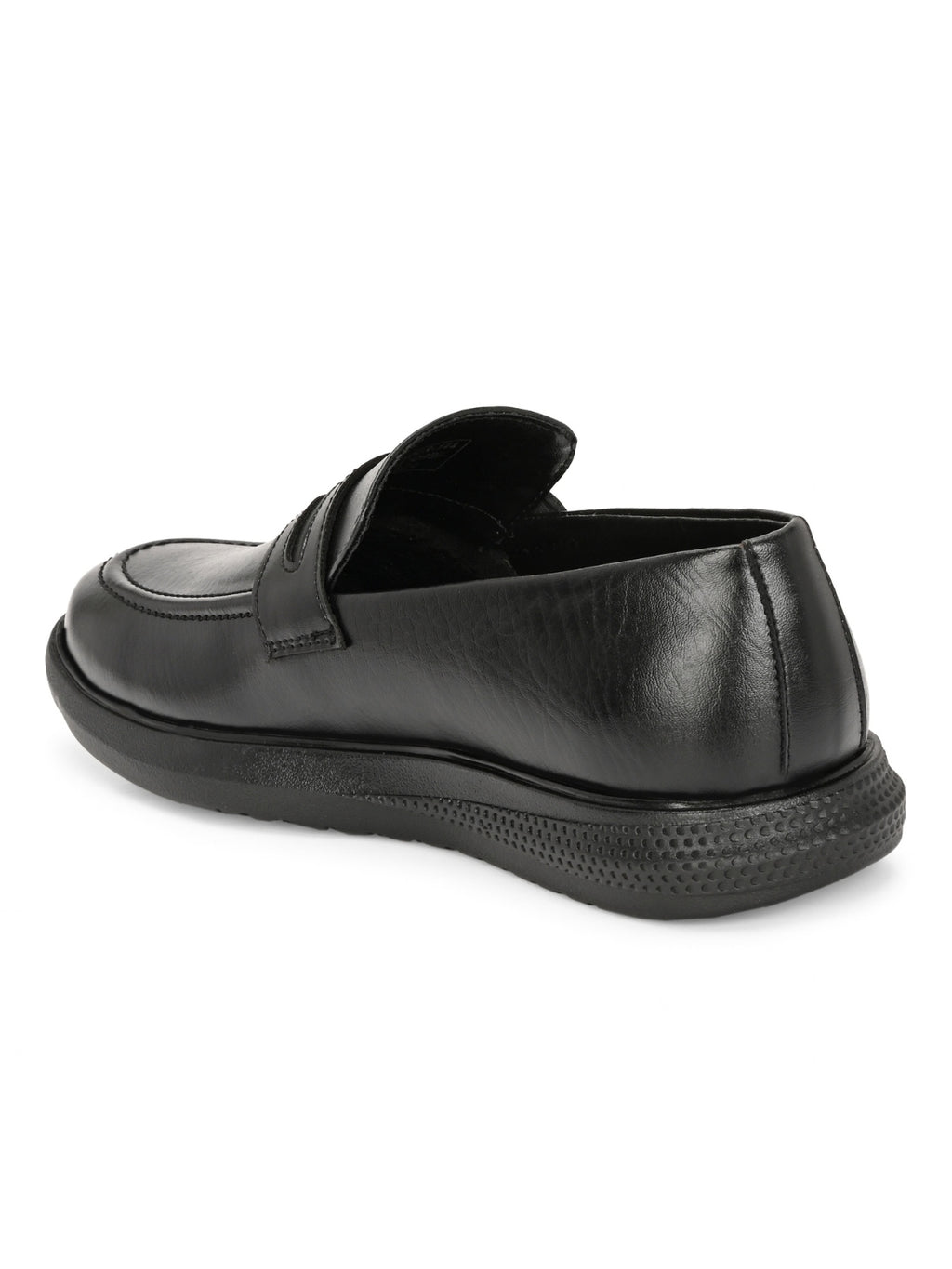 TokyoSole Urban Glide Black Penny Loafers for Men(HRLFR005BLK)