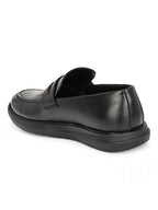 TokyoSole Urban Glide Black Penny Loafers for Men(HRLFR005BLK)