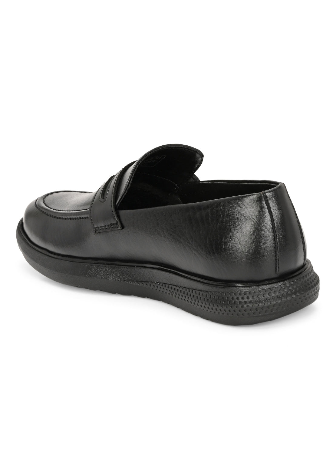 TokyoSole Urban Glide Black Penny Loafers for Men(HRLFR005BLK)