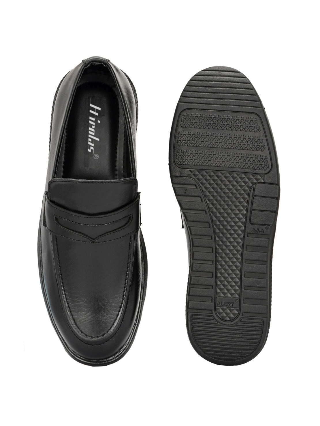 TokyoSole Urban Glide Black Penny Loafers for Men(HRLFR005BLK)